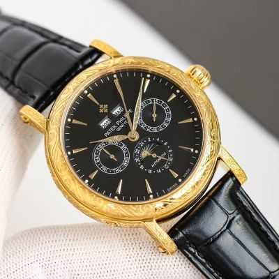 Patek Philippe Calatrava CH 29-535 Movement Gold Engraved Case 42mm Men Watch